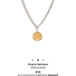 Child of wild coin necklace